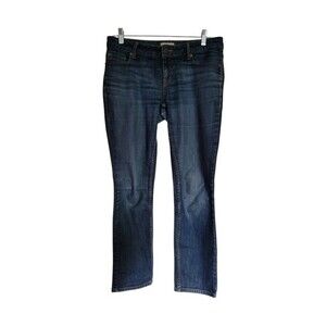 Aeropostale Bayla Short Skinny Jeans Women 7/8 Blue Distressed